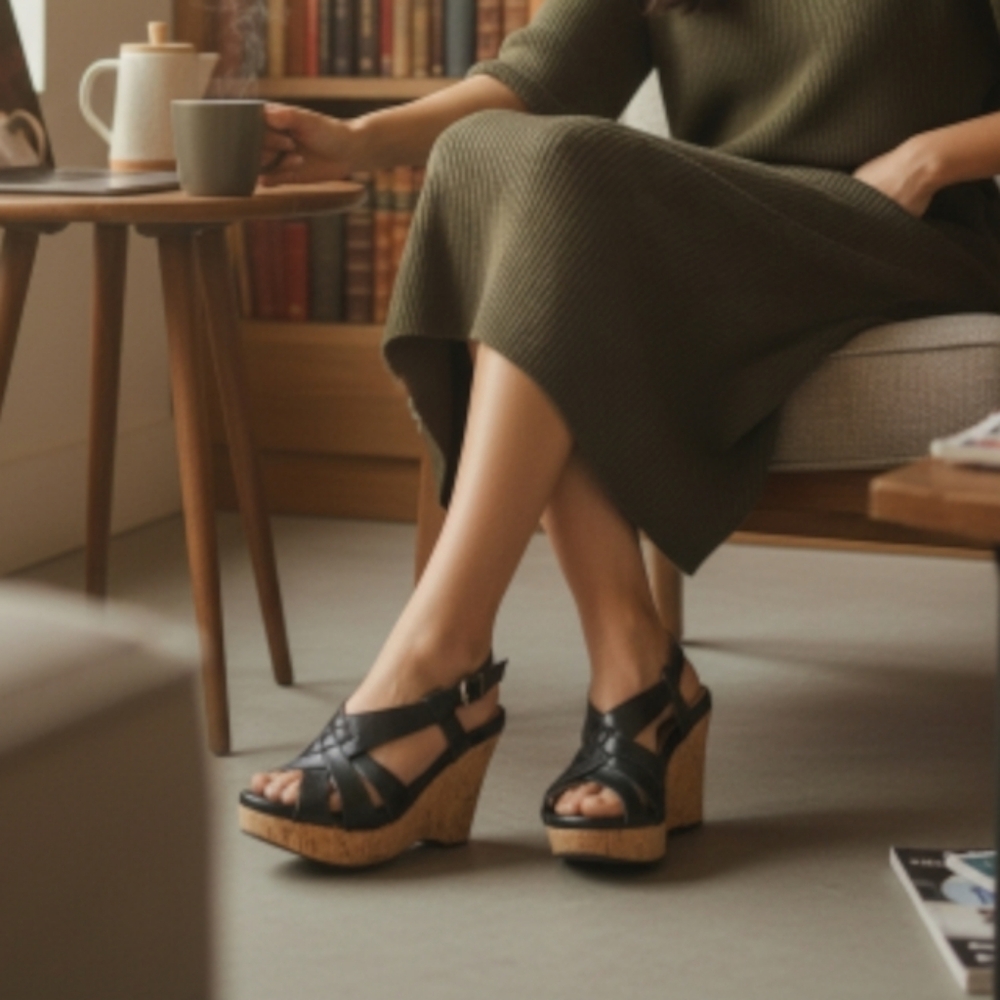 Michael Shannon Platform Wedge Heels - image 3